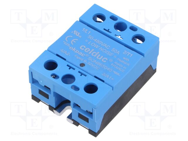 Relay: solid state; Ucntrl: 6÷32VDC; 50A; 50÷480VAC; -40÷100°C