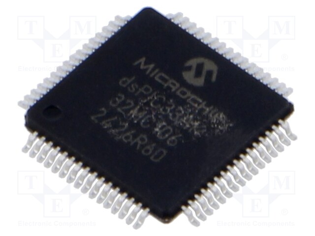 IC: dsPIC microcontroller; 32kB; 8kBRAM; TQFP64; 3÷3.6VDC; DSPIC