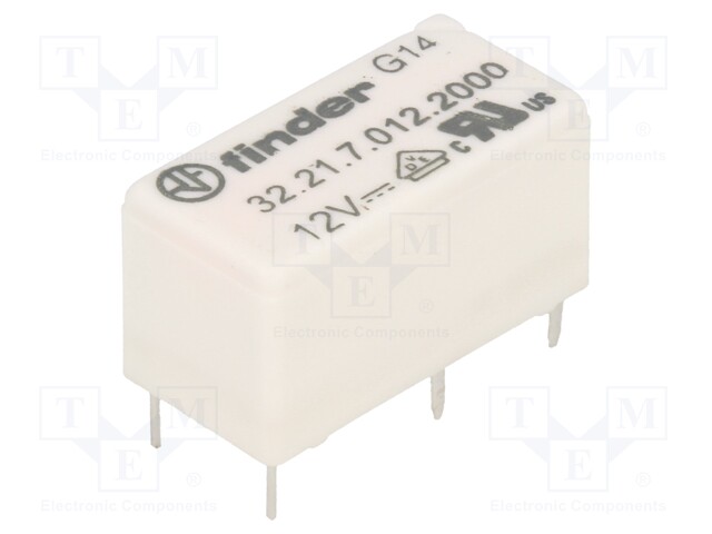 Relay: electromagnetic; SPDT; Ucoil: 12VDC; 6A/250VAC; 3A/30VDC