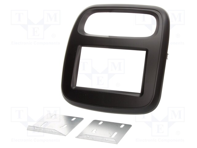 Radio mounting frame; Opel,Renault; 2 DIN; black