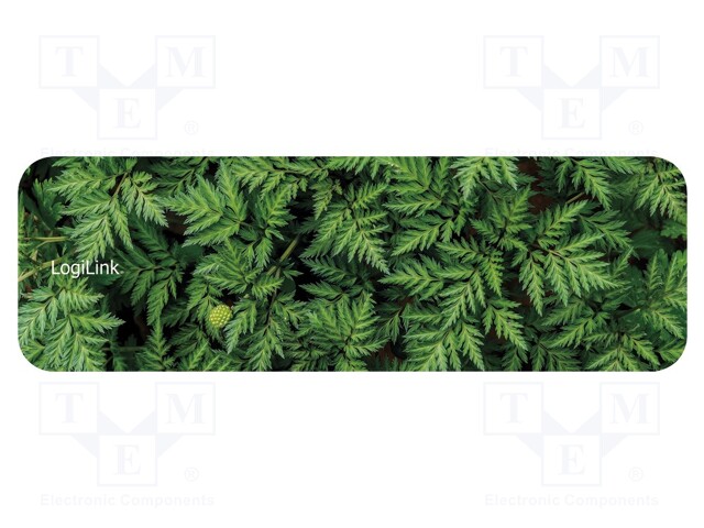 Gel keyboard pad; black,green; 280x90x7mm