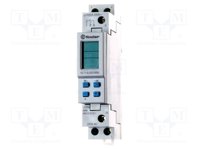 Programmable time switch; Range: 1min÷7days; SPDT; 24VDC; DIN