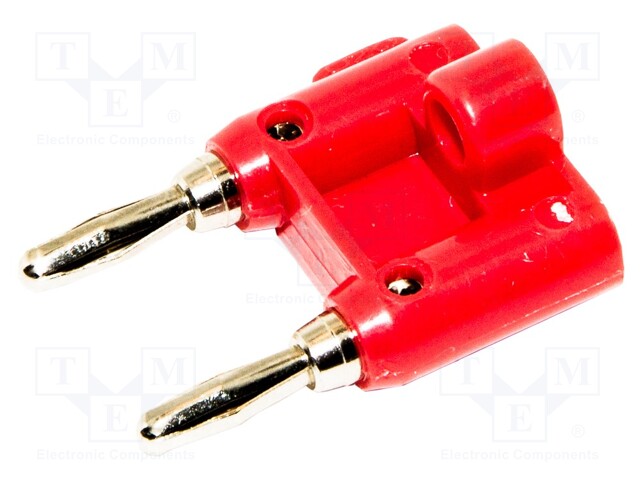 Stackable safety shunt; 15A; red; Plating: nickel plated