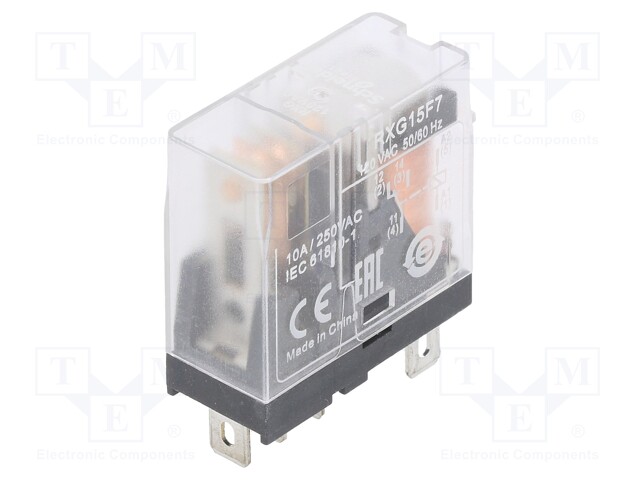 Relay: electromagnetic; SPDT; Ucoil: 120VAC; 10A/250VAC; 10A/30VDC
