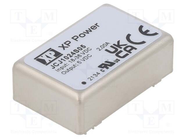 Isolated Board Mount DC/DC Converter, 2:1 Input, ITE, 1 Output, 10 W, 5 V, 2 A