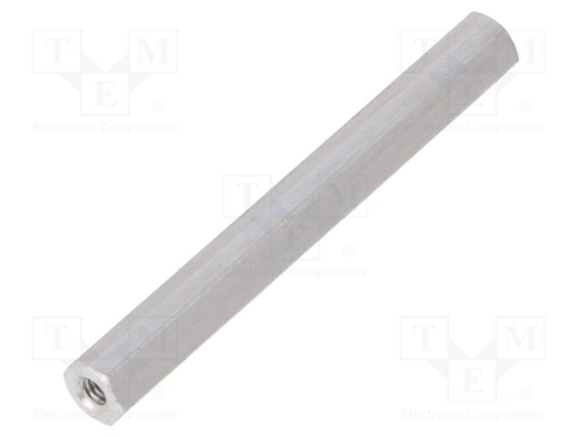 Screwed spacer sleeve; Int.thread: M2,5; 45mm; hexagonal