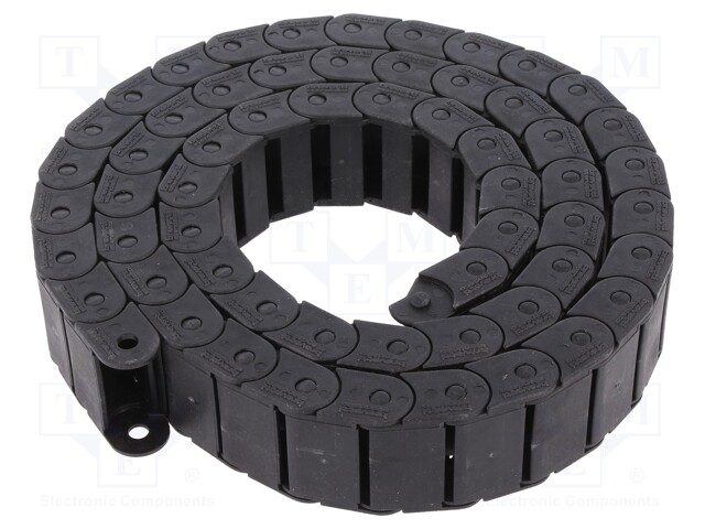 Cable chain; Series: Light; Bend.rad: 40mm; L: 1003mm; Colour: black