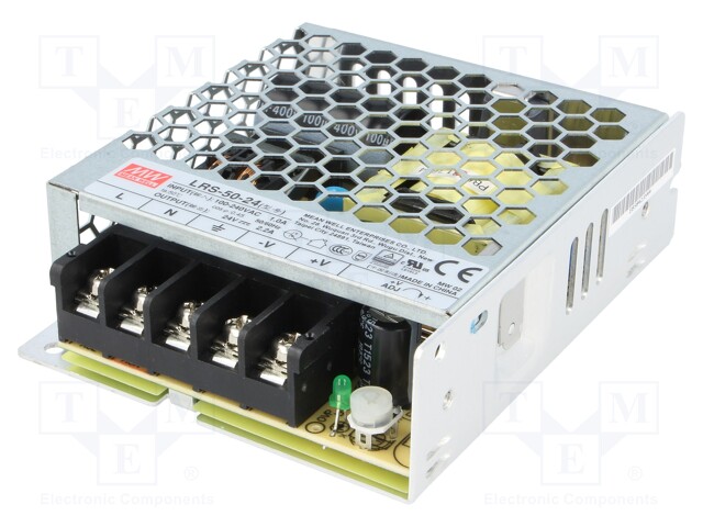 Power supply: switched-mode; modular; 52.8W; 24VDC; 99x82x30mm