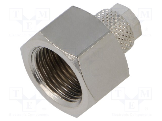 Screw-on fitting; threaded; max.15bar; nickel plated brass; 4mm