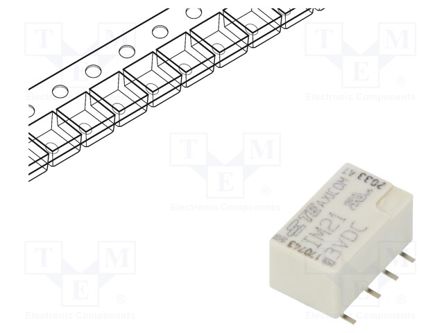 Relay: electromagnetic; DPDT; Ucoil: 3VDC; 0.5A/125VAC; 2A/30VDC