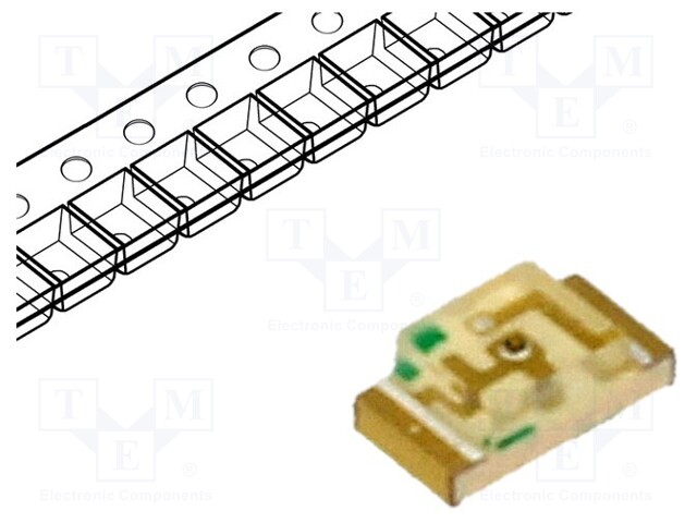 LED; SMD; 1206; orange; 120÷250mcd; 3.2x1.6x1.1mm; 120°; 2.1÷2.5V