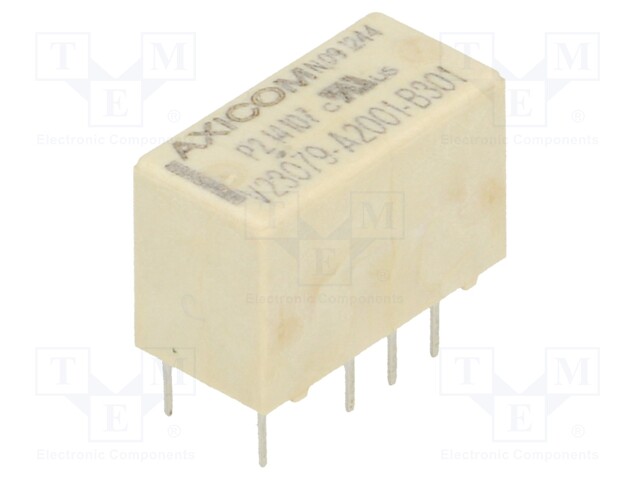 Relay: electromagnetic; DPDT; Ucoil: 5VDC; 0.5A/125VAC; 2A/30VDC