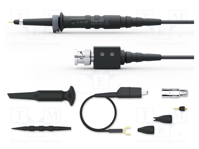 Probe: for oscilloscope; passive; 230MHz; 10: 1; 600V; 1.2ns; 1.2m