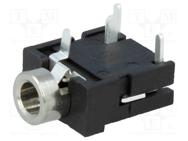 Socket; Jack 3,5mm; female; stereo; with on/off switch; ways: 3