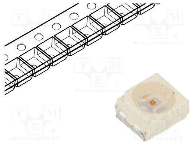 LED; SMD; 3528,PLCC2; green; 11.2÷28mcd; 3.5x2.8x1.75mm; 120°; 10mA