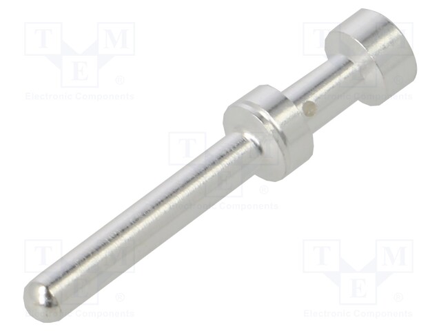 Heavy Duty Connector Contact, CC Series, Pin, 22 AWG, Crimp, 16 A