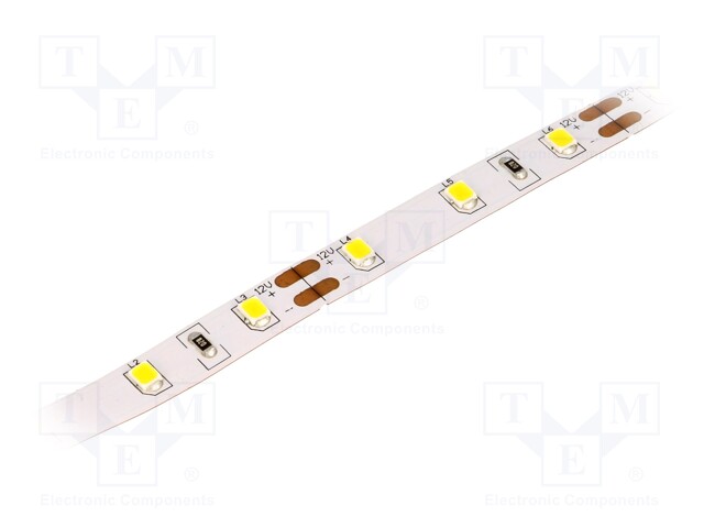 LED tape; white warm; LED/m: 60; SMD; 2835; 12V; W: 8mm; 120°; D: 2mm