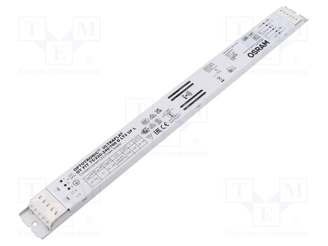 Power supply: switched-mode; LED; 75W; 54÷240VDC; 150÷700A; IP20