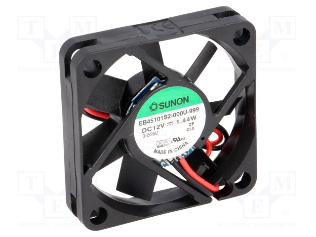 Fan: DC; axial; 12VDC; 45x45x10mm; 15.6m3/h; 27dBA; slide bearing