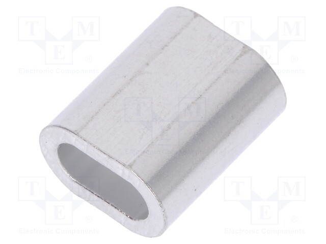 Ferrule; aluminium; for rope; Ørope: 3mm; L: 11mm