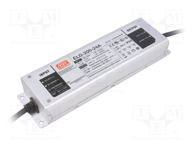 Power supply: switched-mode; LED; 201.6W; 24VDC; 22.4÷25.6VDC