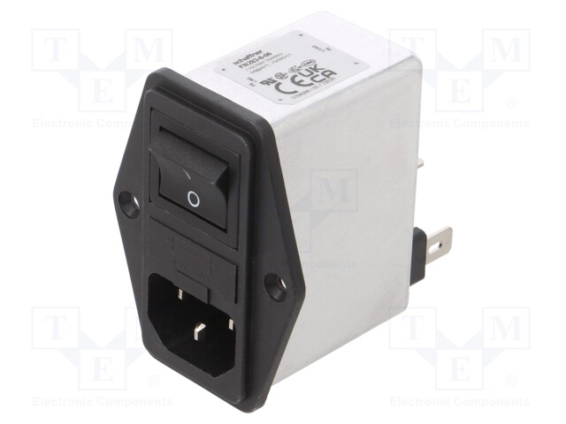 Connector: AC supply; socket; male; 6A; 250VAC; -25÷85°C; 450uH