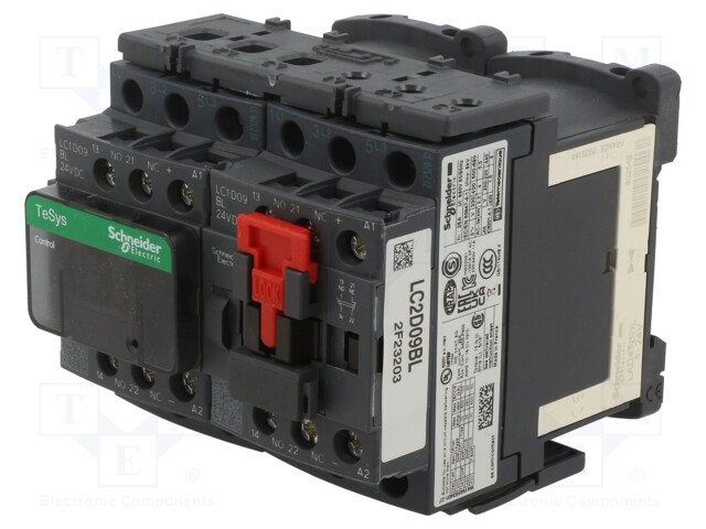 Contactor, 9 A, DIN Rail, Panel, 690 VAC, 3PST-NO, 3 Pole, 5.5 kW