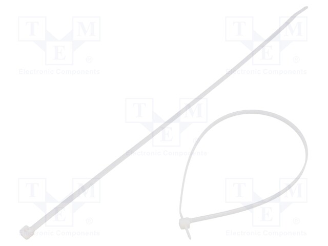 Cable tie; L: 290mm; W: 3.7mm; polyamide; 178N; natural; Ømax: 76mm