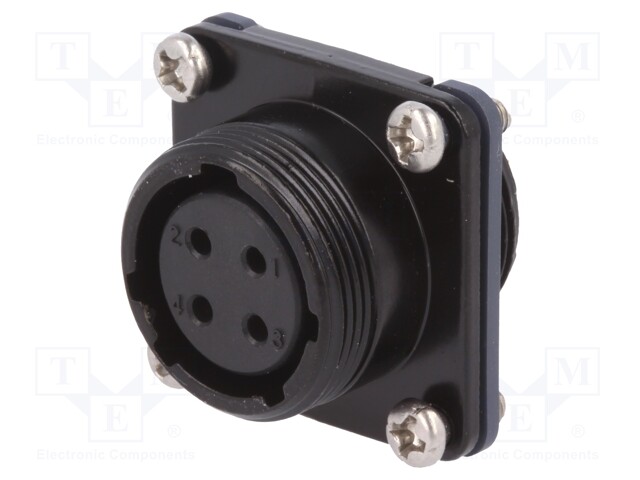 Socket; Connector: M20; female; PIN: 4; gold-plated; 10A; IP68