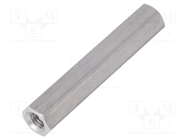 Screwed spacer sleeve; Int.thread: M5; 45mm; hexagonal; aluminium