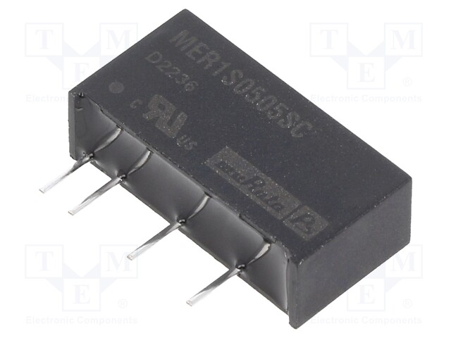 Isolated Board Mount DC/DC Converter, ITE, 1 Output, 1 W, 5 V, 200 mA