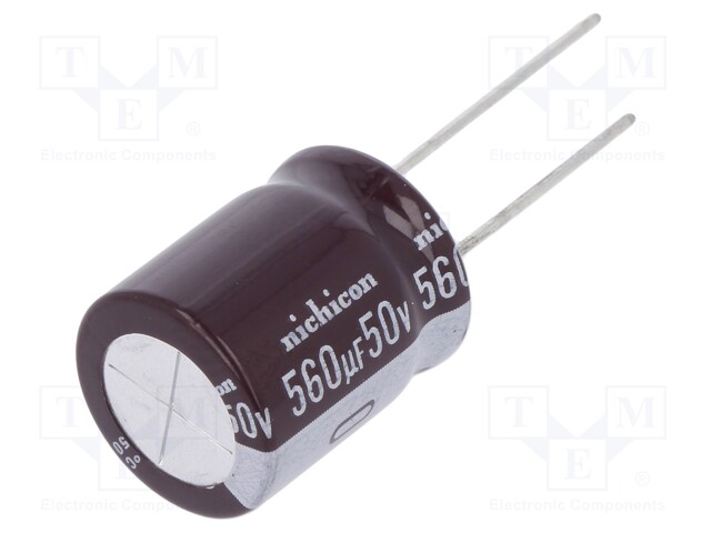 Capacitor: electrolytic; low impedance; THT; 560uF; 50VDC; ±20%