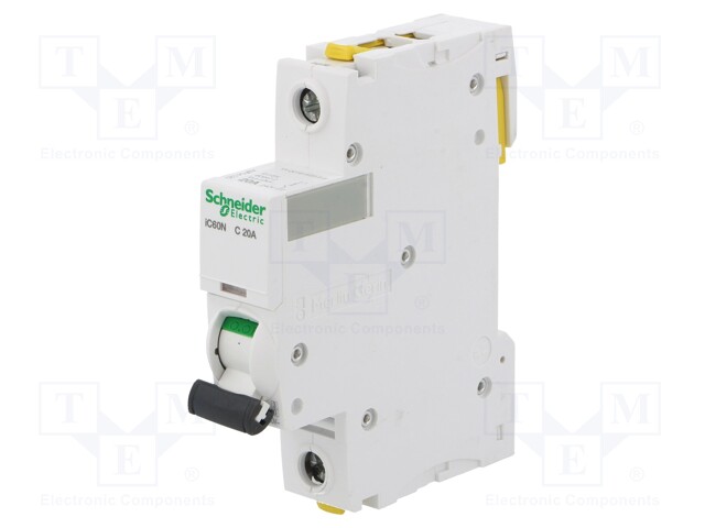 Circuit breaker; 230VAC; Inom: 20A; Poles: 1; DIN; Charact: C; 6kA