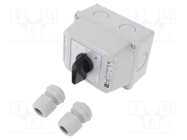 Switch: cam switch; Stabl.pos: 3; 25A; L-0-P; Poles: 3; Pos: 3; IP65