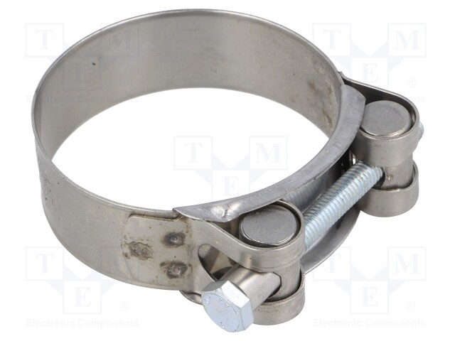 T-bolt clamp; W: 22mm; Clamping: 56÷59mm; chrome steel AISI 430