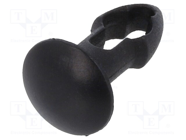 Rivet; polyamide; Rivet diam: 4mm; L.rivet: 6.4mm; Colour: black