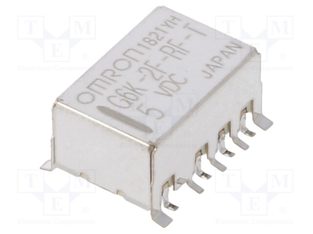 Relay: electromagnetic; DPDT; Ucoil: 5VDC; 0.3A/125VAC; 1A/30VDC