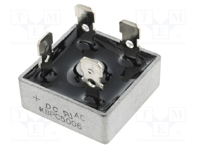 Single-phase bridge rectifier; Urmax: 600V; If: 50A; Ifsm: 400A