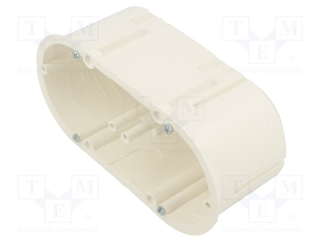 Enclosure: back box; Ø: 62mm; Z: 60mm; plaster embedded; deep; white