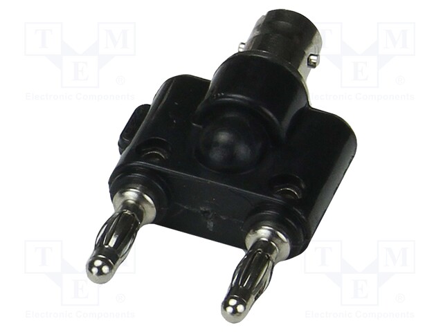 Adapter; 3A; 51.2mm; banana 4mm plug x2,BNC socket; 50Ω