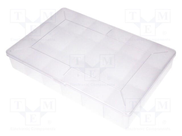 Container: compartment box; 275x185x40mm; transparent