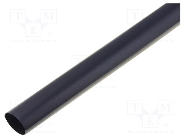 Heat shrink sleeve; glueless; 2: 1; 9.5mm; black; polyolefine