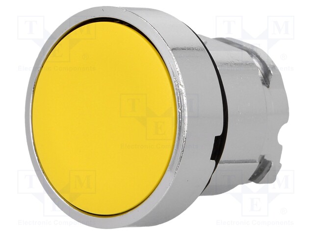 Switch: push-button; Stabl.pos: 1; 22mm; yellow; Illumin: none; IP66