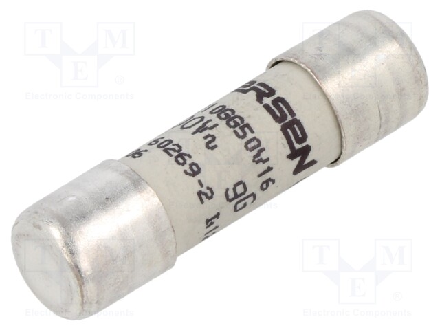 Fuse: fuse; gG; 16A; 500VAC; ceramic; 10x38mm