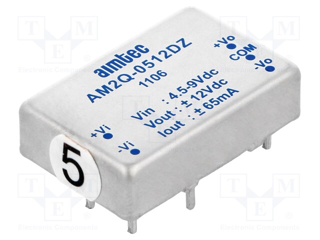 Converter: DC/DC; 2W; Uin: 4.5÷9V; Uout: 12VDC; Uout2: -12VDC; 10g