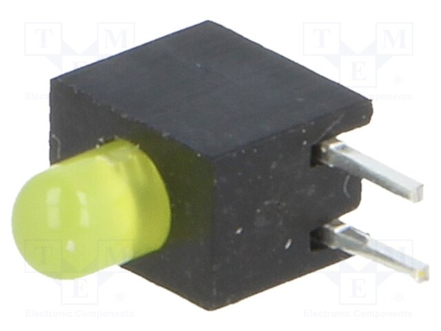 LED; in housing; yellow; 3mm; No.of diodes: 1; 20mA; Lens: diffused