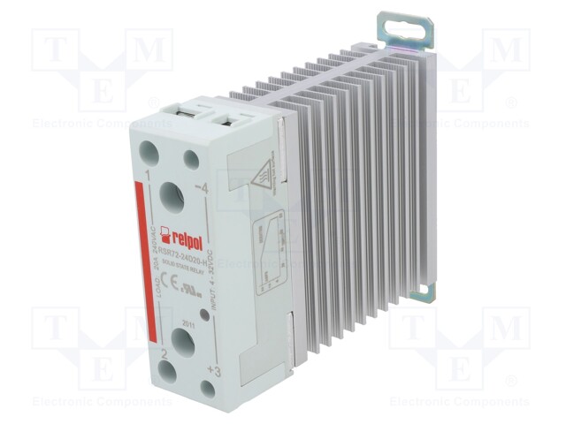 Relay: solid state; Ucntrl: 4÷32VDC; 20A; 24÷280VAC; DIN,on panel