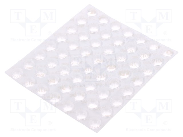 Self-adhesive foot; H: 5.1mm; transparent; polyurethane