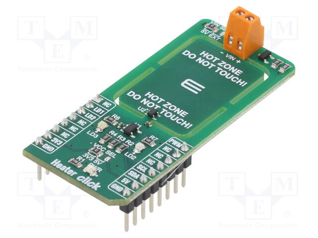 Click board; temperature sensor; I2C,PWM; MCP3221,TMP235