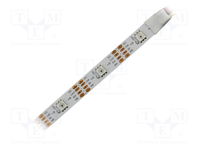 Programmable LED tape; RGB; 5050; 5V; LED/m: 60; 12mm; white PCB